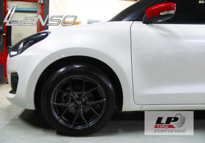 SUZUKI SWIFT จัดล้อม็ก  LENSO Jager Dyna 16x7 ET35 4x100 HD ใช่ยางเดิมสวยลงตัว