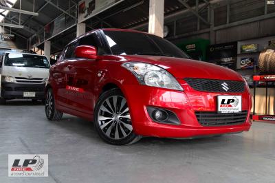 SUZUKI SWIFT + แม็กมือสอง Suzuki Swift 16H6 4x100 ดำหน้าเงา พร้อมยางยนต์ MAXXIS HP5 195/50-16 ปี21