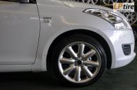 Suzuki Swift + ล้อแม็ก TAW MINI 17นิ้ว สี Hyper Silver + ยาง DUNLOP LM703 205/45-17