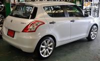 Suzuki Swift + ล้อแม็ก TAW MINI 17นิ้ว สี Hyper Silver + ยาง DUNLOP LM703 205/45-17