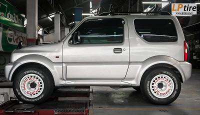 Suzuki Vitara + ล้อแม็ก OZ RACING 15นิ้ว สีขาว + ยางรถยนต์ YOKOHAMA G015 225/70-15
