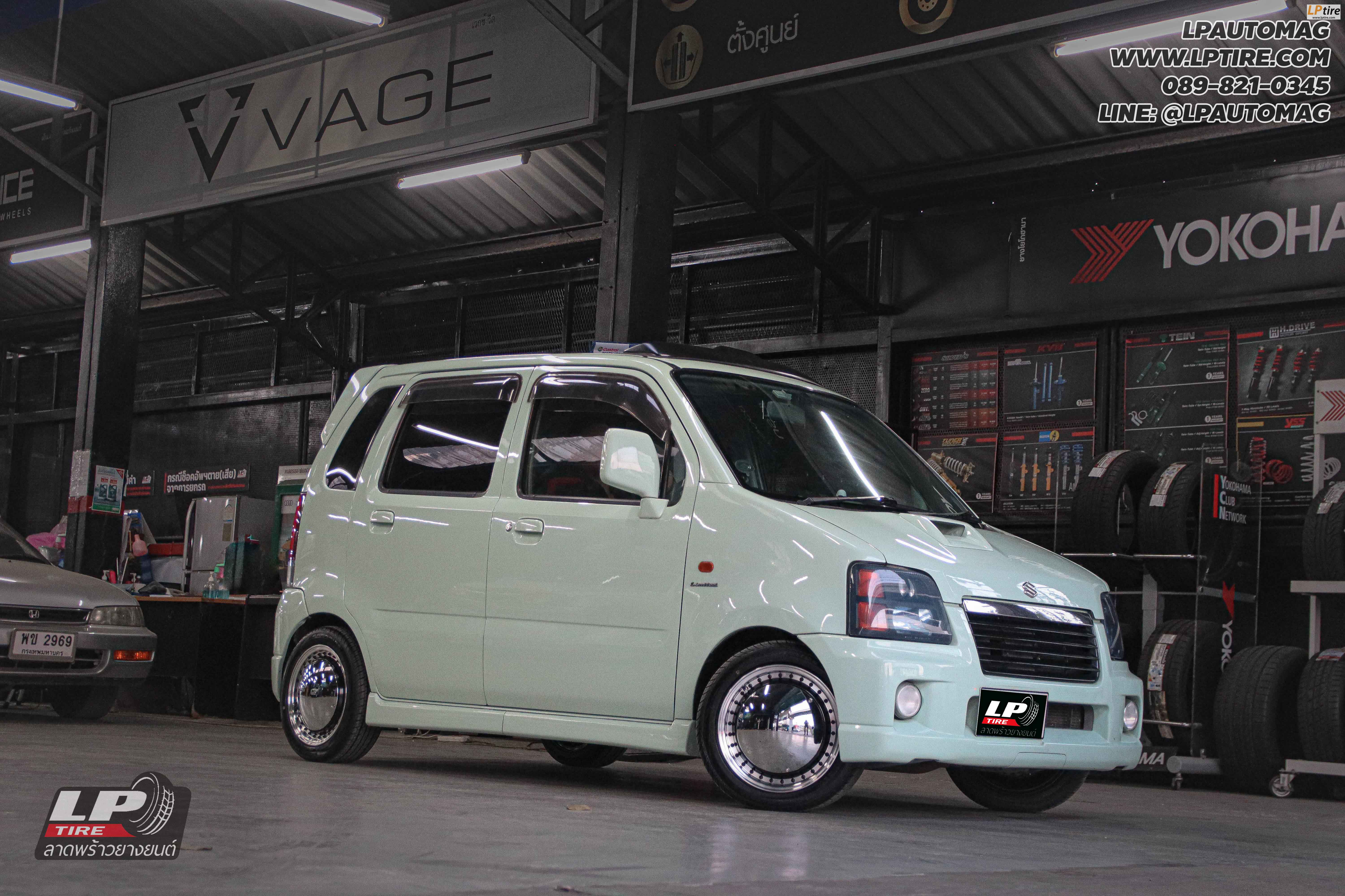 รถ - Suzuki Wagon R ล้อแม็ก - APEX APT0241 หมูกระทะ สเปค - 14x5.5 ET30 4x100-4x114.3 ยาง -GOODRIDE RP88 เบอร์ - 165/55-14