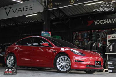 รถ - Tesla Model 3 ล้อแม็ก - VAGE VF032 Hgs Brush สเปค - 18x8.5 ET35 5x112-5x114.3 ยาง - MICHELIN Primacy 4 เบอร์ - 235/45 R18