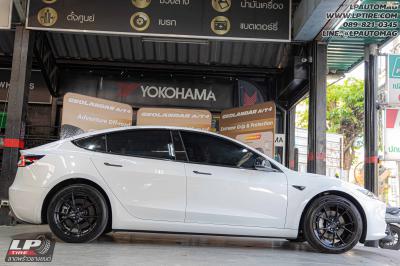 รถ - Tesla Model 3 ล้อแม็ก - ORI WHEELS CHAPTER X FlowForming V-BLACK สเปค- 18x8.5 ET35 5x112-5x114.3 ใช้ยางเดิม