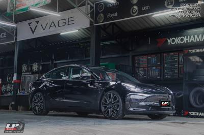 รถ - Tesla Model 3 ล้อแม็ก - WG PDW SOVEREIGN Matt black สเปค - 20x8.5 ET45 5x114.3 ยาง - MICHELIN Pilot Sport 4 เบอร์ - 235/35-20