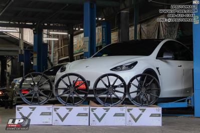รถ - Tesla Model Y ล้อแม็ก - VAGE VF07 ดำด้าน สเปค - 19x8.5 ET35 5x114.3-5x112 ยาง - Hankook Ventus S1 Evo 3 K127 เบอร์ - 255/45 R19