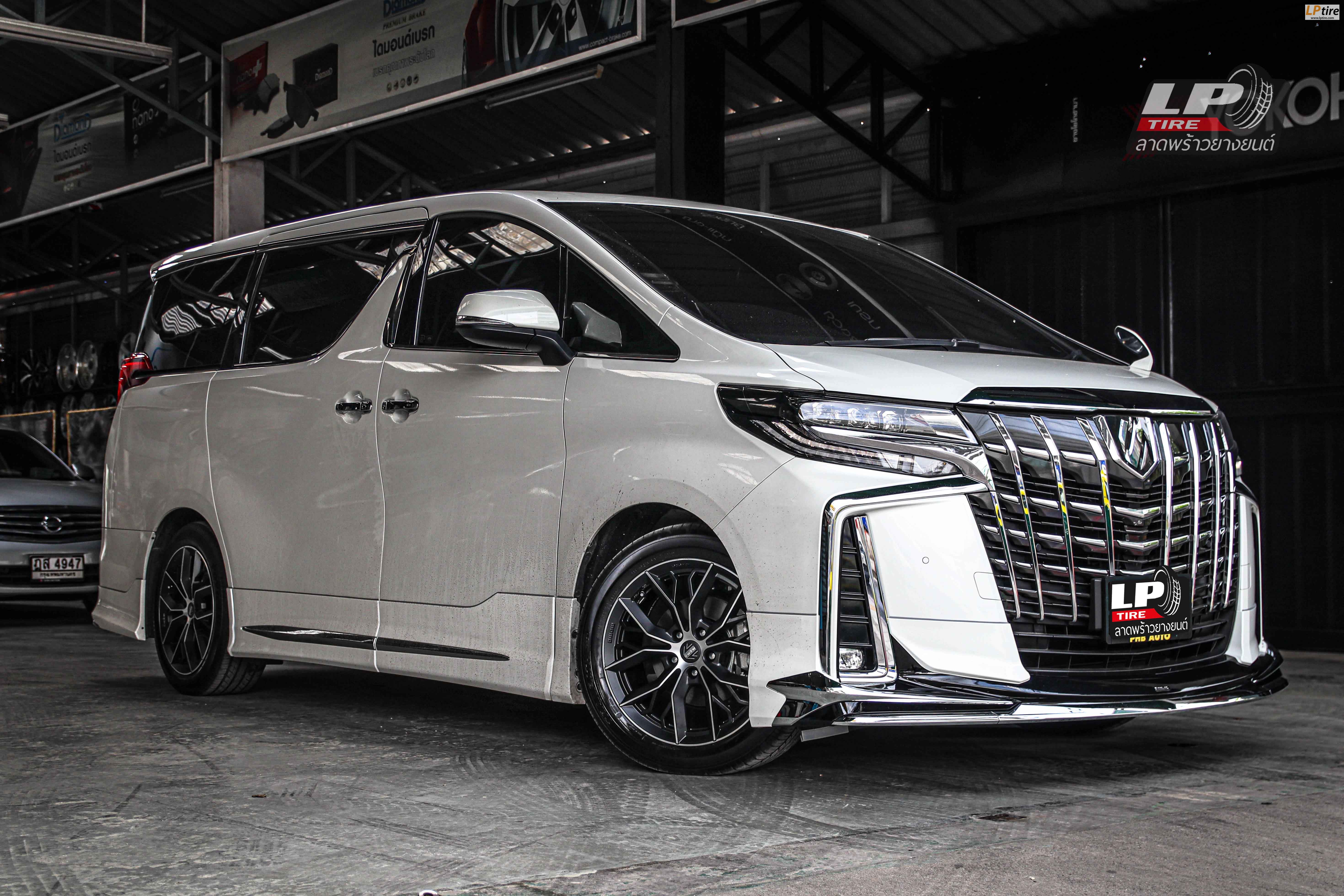 รถ - TOYOTA ALPHARD (ป้ายแดง) ล้อแม็ก - MOMO MASSIMO ดำด้านหน้าเงาด้าน สเปค - 18x8 ET38 5x114.3 รัดยาง - (ยางเดิม)