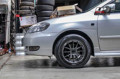 รถ - TOYOTA ALTIS ล้อแม็ก - ENKEI SC48(MQ38) เทาด้าน ขอบ - 15x7 ET38 4x100 ยางเดิม - BRIDGESTONE EP150 เบอร์ - 195/65-15