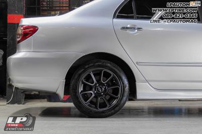 รถ - TOYOTA ALITS&nbsp;ล้อแม็ก - TK SMART MINI DOLPHIN ดำด้านหน้าเงา สเปค -15x7 ET35 4x100