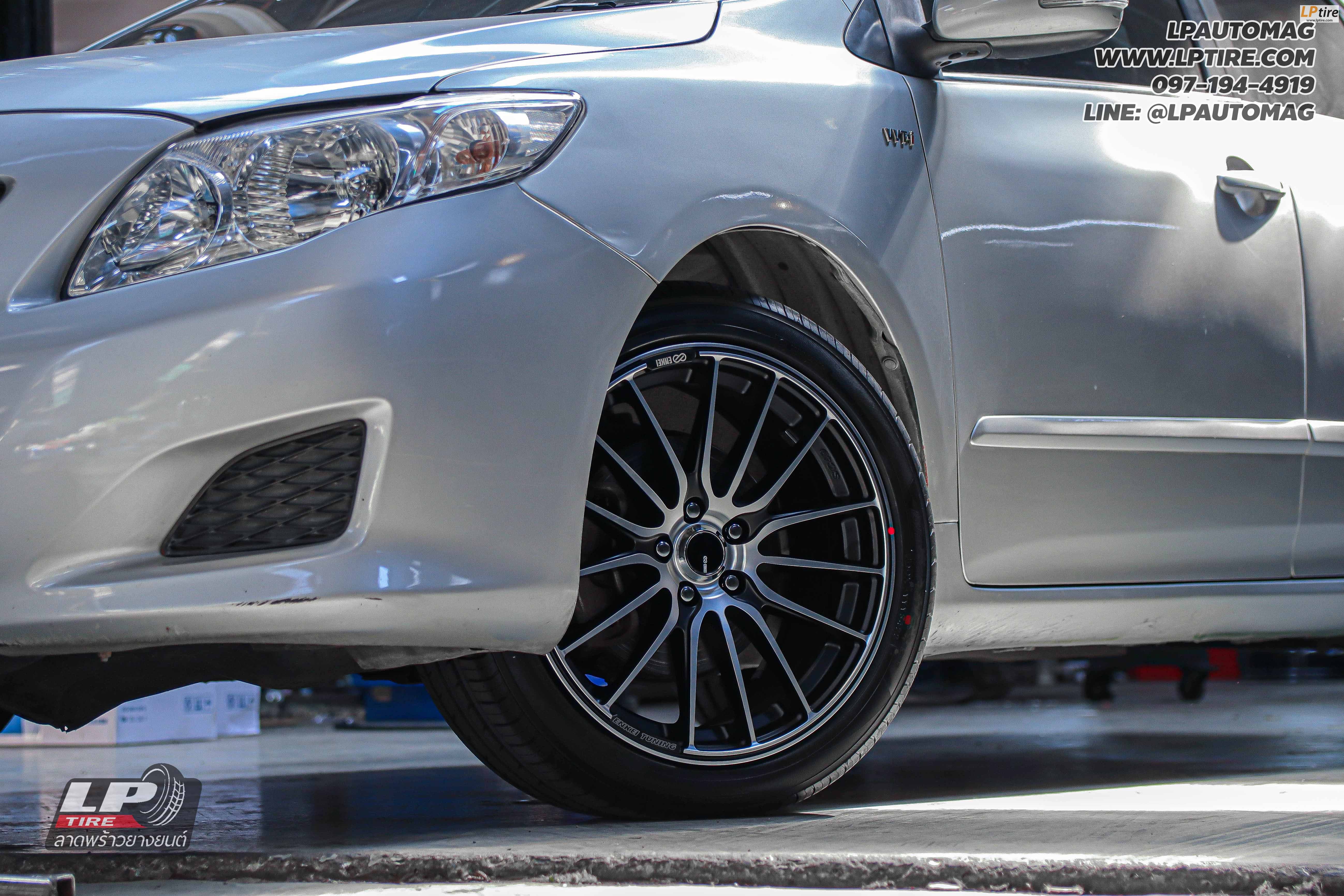 รถ -TOYOTA ALTIS ล้อแม็ก - ENKEI SC49(MQ39) ดำด้านหน้าด้าน สเปค - 17x7.5 ET42 5x100 ยาง - YOKOHAMA ES32 เบอร์ - 215/45-17