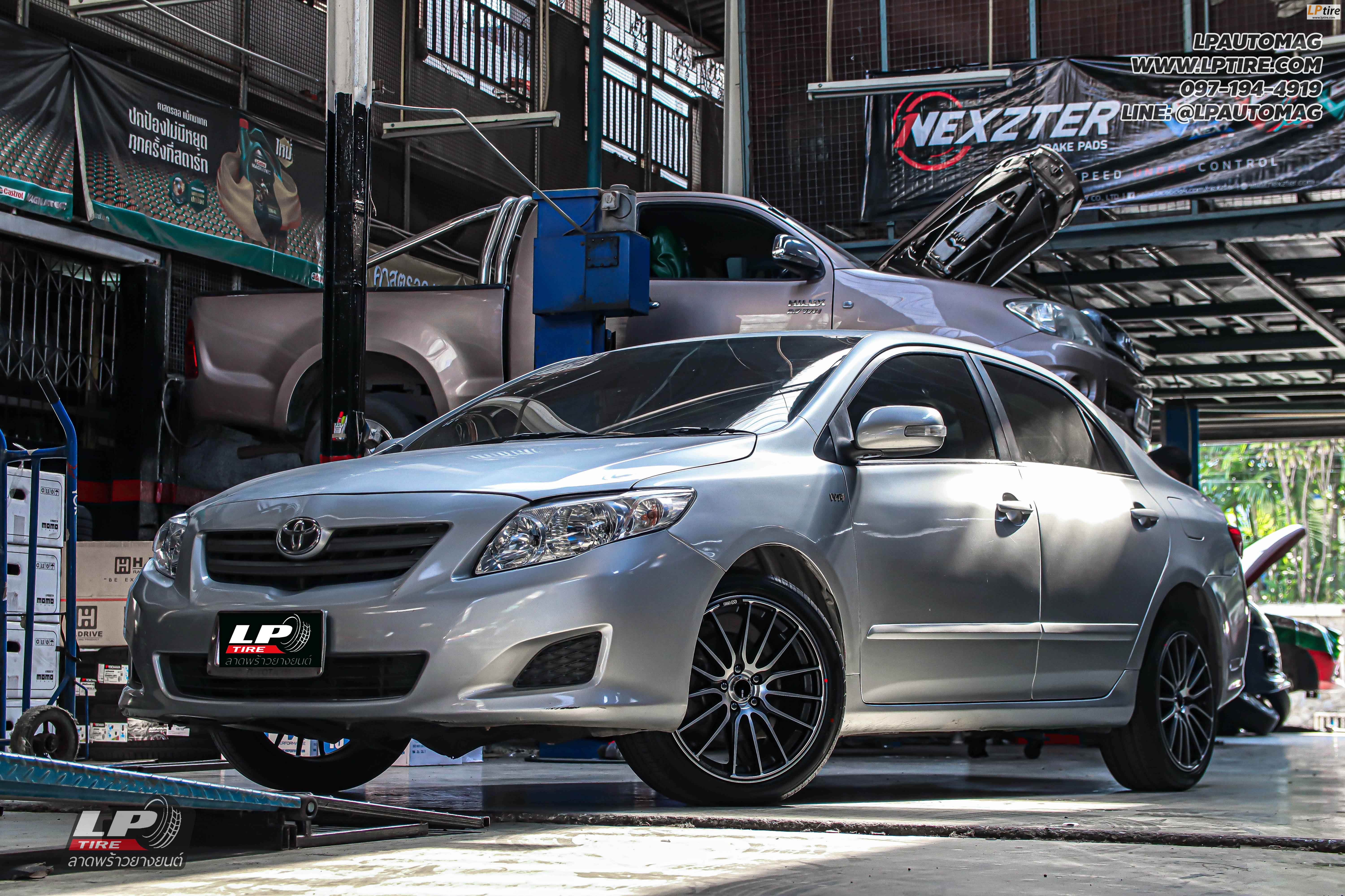 รถ -TOYOTA ALTIS ล้อแม็ก - ENKEI SC49(MQ39) ดำด้านหน้าด้าน สเปค - 17x7.5 ET42 5x100 ยาง - YOKOHAMA ES32 เบอร์ - 215/45-17