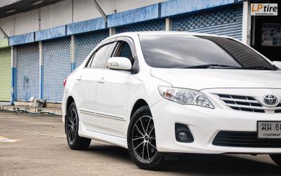 ล้อแม็ก SSW E101 15x6.5นิ้ว 5x100 ET38 ดำหน้าเงา จับคุ่กับ TOYOTA ALTIS สวยครับ