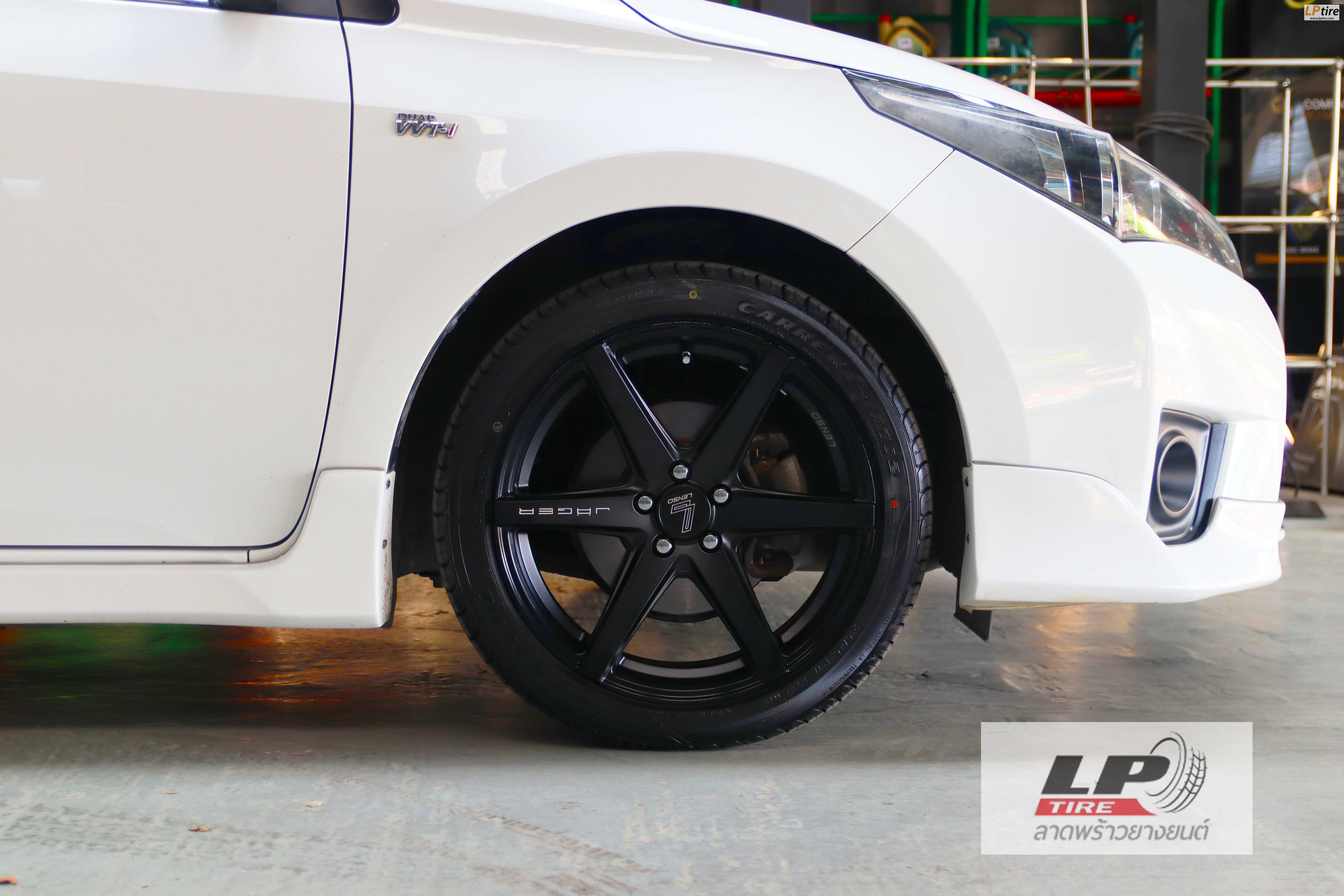 #TOYOTA#Altis จัดล้อแม็ก #LENSO Jager Craft 17x7.5 ET35 5x100 #ดำด้าน พร้อมยาง DEESTONE R702 215/45-17 สวยลงตัวครับ