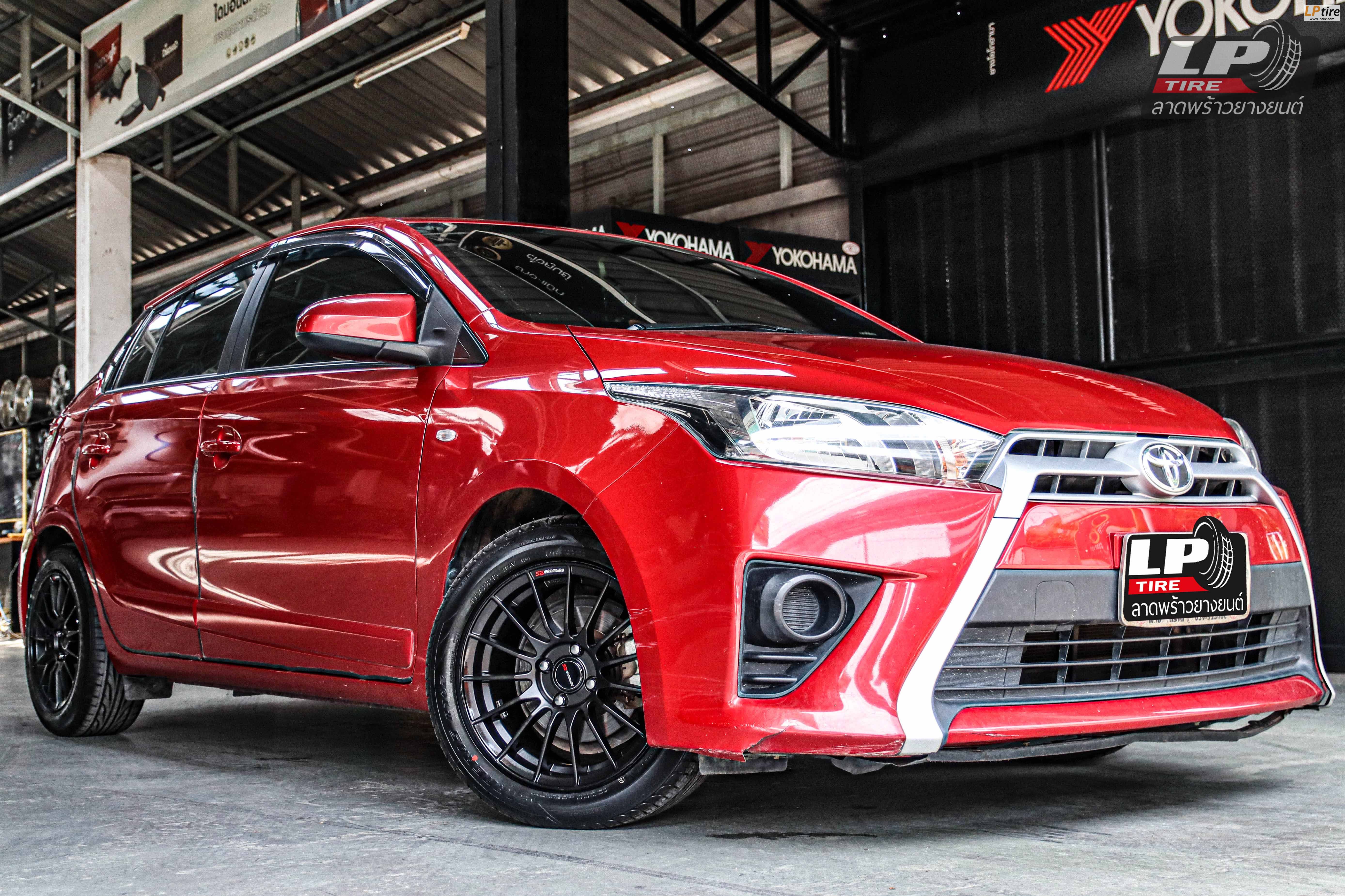 รถ -TOYOTA YARIS  ล้อแม็ก - INFERNO RS1501R ดำด้าน สเปค - 15x7 ET38 4x100