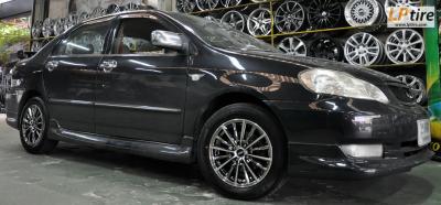 Toyota Altis + ล้อแม็ก SSW Velocity (S158) 15นิ้ว สีBlack Chrome + DUNLOP LM703 195/60-15