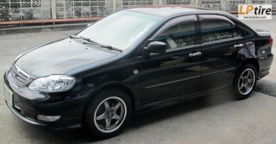 Toyota Altis + ล้อแม็ก Lenso Project D01 (PD1) 16นิ้ว สีHyper Black ขอบเงา