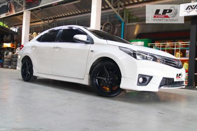 #TOYOTA#Altis จัดล้อแม็ก #LENSO Jager Craft 17x7.5 ET35 5x100 #ดำด้าน พร้อมยาง DEESTONE R702 215/45-17 สวยลงตัวครับ