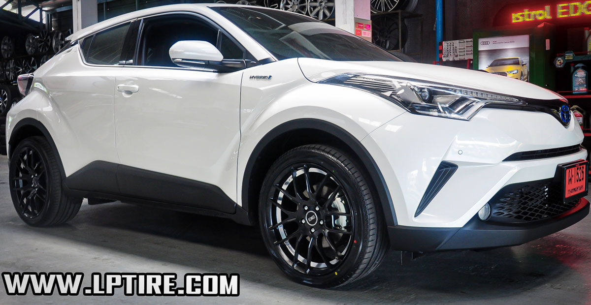 Toyota C-HR + ล้อแม็ก BREYTON GTS AV ขอบ19 ดำด้านอันเดอร์คัตเงิน + ยาง YOKOHAMA AE50 หน้า245/40-19 หลัง275/35-19