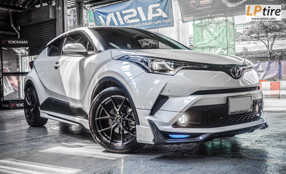 TOYOTA C-HR + แม็ก Lenso JAD Jager DYNA ขอบ 18นิ้ว สี Hyper Dark + ยางรถยนต์ GOODRIDE SA37 235/50R18