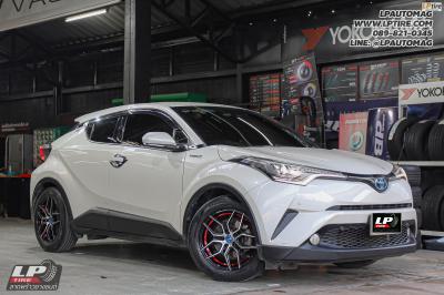 รถ - TOYOTA CH-R ล้อแม็ก -NAYA EVEREST-15 (3352) ดำหน้าเงาอันเดอร์คัตแดง สเปค - 17x7.5 ET40 5x114.3 ใช้ยางเดิม