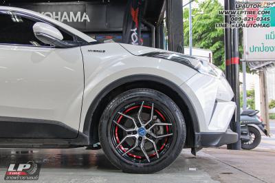 รถ - TOYOTA CH-R ล้อแม็ก -NAYA EVEREST-15 (3352) ดำหน้าเงาอันเดอร์คัตแดง สเปค - 17x7.5 ET40 5x114.3 ใช้ยางเดิม