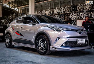 Toyota C-HR + ล้อแม็ก NAYA 9924 ขอบ18 ดำหน้าเงา + ยาง HANKOOK V12 235/50-18