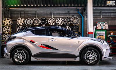 Toyota C-HR + ล้อแม็ก NAYA 9924 ขอบ18 ดำหน้าเงา + ยาง HANKOOK V12 235/50-18