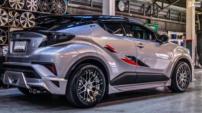 Toyota C-HR + ล้อแม็ก NAYA 9924 ขอบ18 ดำหน้าเงา + ยาง HANKOOK V12 235/50-18