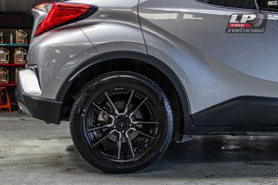 รถ - TOYOTA CH-R ล้อแม็ก - ENKEI SC47 ดำเงากลึงหน้าเงา สเปค - 17x7.5 ET38 5x114.3 ยางเดิม