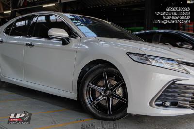 รถ - TOYOTA CAMRY ล้อแม็ก -LENSO Jager Craft ดำเงามิลลิ่งก้านเงิน สเปค - 17x7.5 ET35 5x114.3
ยางเดิม