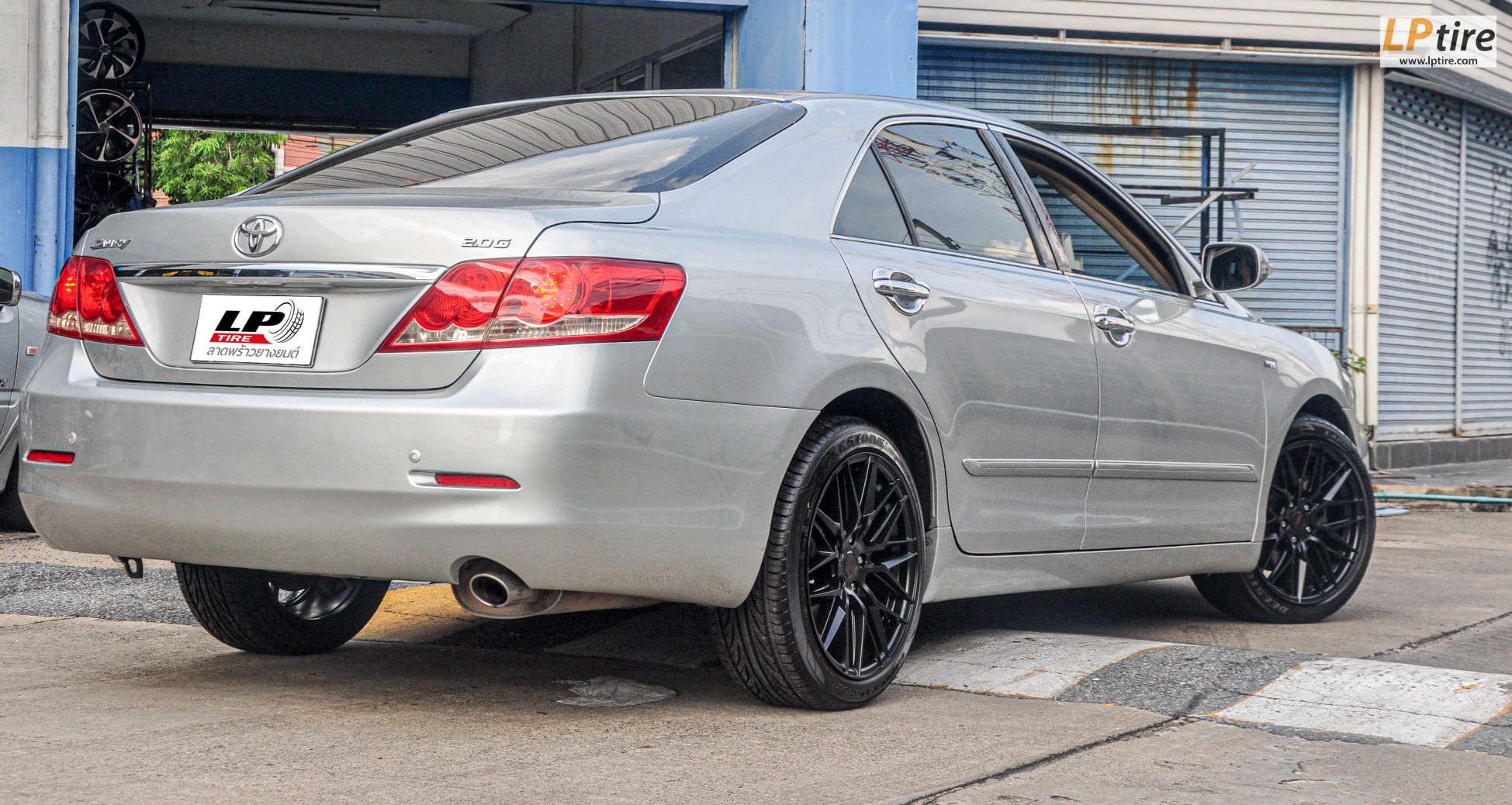 TOYOTA CAMRY จัดล้อ SSW S348 18x8.5 5H114.3 ดำด้าน ยาง 225/45R18 DEESTONE R702 ปี 21