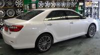 Toyota Camry + ล้อแม็ก Moter Sport Kranze166 18นิ้ว สี Black Chrome + ยาง FALKEN ZE912 235/45-18