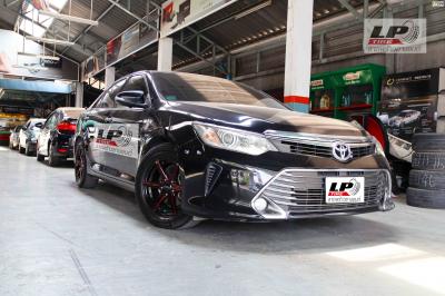 #TOYOTA#CAMRY จัดแม็ก #SSW#S379 16x7 ET35 5x114.3 #ดำขลิปแดง ใส่ยางเดิมยังสวยงาม