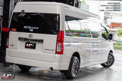 รถ - TOYOTA COMMUTER ล้อแม็ก - YACHIYODA MAJESTY ดำหน้าเงา สเปค - 16x8 ET30 6x130 ใช้ยางเดิม