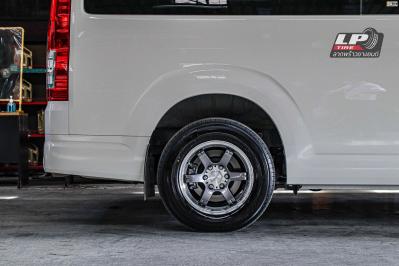 รถ - TOYOTA COMMUTER ล้อแม็ก - YACHIYODA XT6 เทาขอบเงา ขอบ - 16x8 ET25 6x130 ยางเดิม - YOKOHAMA เบอร์ - 215/70-16