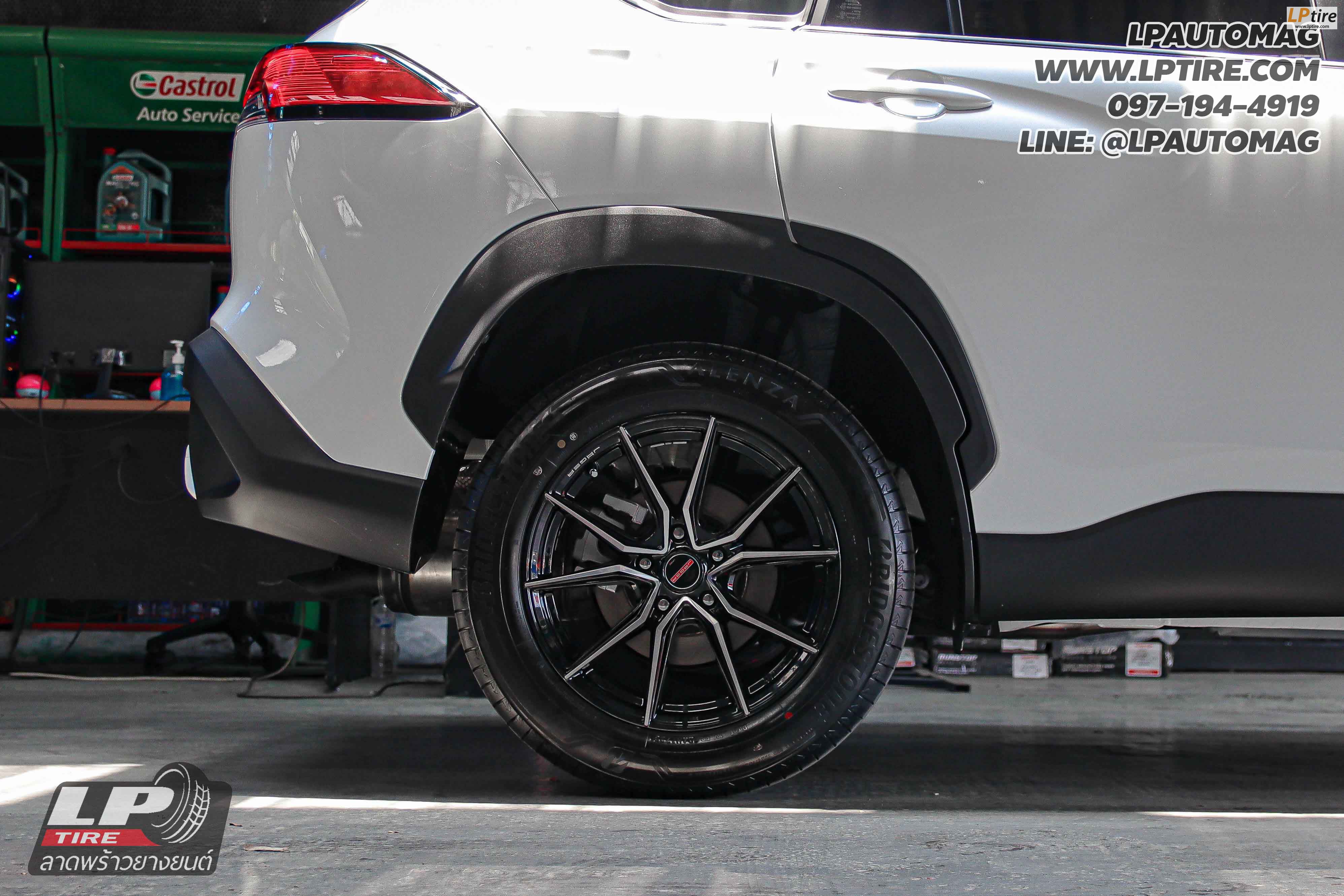 รถ - TOYOTA CROSS ล้อแม็ก - LENSO JAGER JAVA ดำหน้าเงา สเปค - 17x7.5 ET38 5x114.3 ยาง - BRIDGESTONE เบอร์ - 215/60-17