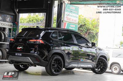 รถ - TOYOTA CROSS ล้อแม็ก - VAGE VF013 ดำเงา สเปค - 18x8.5 ET35 5x112-5x114.3 ใช้ยางเดิม