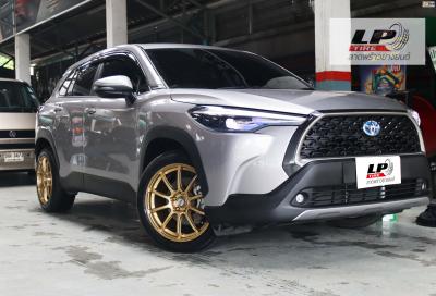 #Toyota#Corolla#Cross ป้ายแดงจัดล้อแม็ก #ADVAN#RS2 18x8.5 ET35 5x114.3 #ทอง ใช่ยางเดิม เหมือนหรู สวยมากครับ