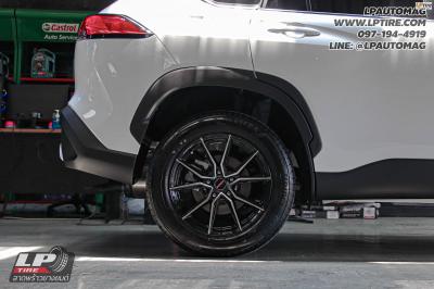 รถ - TOYOTA CROSS ล้อแม็ก - LENSO JAGER JAVA ดำหน้าเงา สเปค - 17x7.5 ET38 5x114.3 ยาง - BRIDGESTONE เบอร์ - 215/60-17