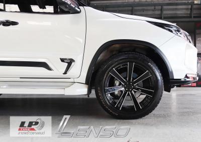 #TOYOTA#FORTUNER จัดล้อแม็ก #LENSO#RTG 20x9.5 ET15 6x139.7 #ดำเงามิ่งลิ่งก้านเงิน ใช่ยางเดิมยังสวยลงตัวคับ