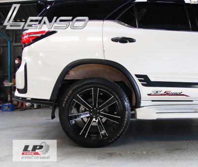 #TOYOTA#FORTUNER จัดล้อแม็ก #LENSO#RTG 20x9.5 ET15 6x139.7 #ดำเงามิ่งลิ่งก้านเงิน ใช่ยางเดิมยังสวยลงตัวคับ