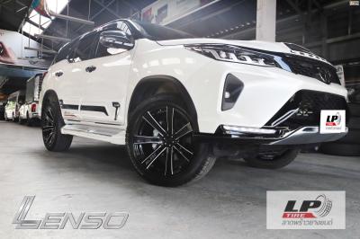 #TOYOTA#FORTUNER จัดล้อแม็ก #LENSO#RTG 20x9.5 ET15 6x139.7 #ดำเงามิ่งลิ่งก้านเงิน ใช่ยางเดิมยังสวยลงตัวคับ