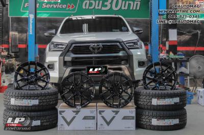 รถ - TOYOTA REVO ล้อแม็ก - VAGE VF04 SUV BLACK สเปค -18x9 ET15 6x139.7 ยาง - YOKOHAMA G015 เบอร์ - 265/60-18