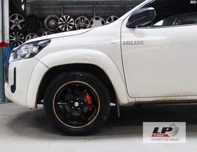 #TOYOTA#REVO จัดล้อแม็กKPS RGD (DW600) 18x8 18x9 ET30 5x114.3 #ดำขอบชา ใส่ยางเดิมยังสวยลงตัวแบบหล่อของรถลูกค้า ขอบคุณ