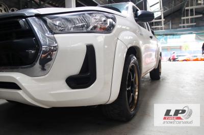 #TOYOTA#REVO จัดล้อแม็กKPS RGD (DW600) 18x8 18x9 ET30 5x114.3 #ดำขอบชา ใส่ยางเดิมยังสวยลงตัวแบบหล่อของรถลูกค้า ขอบคุณ