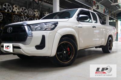 #TOYOTA#REVO จัดล้อแม็กKPS RGD (DW600) 18x8 18x9 ET30 5x114.3 #ดำขอบชา ใส่ยางเดิมยังสวยลงตัวแบบหล่อของรถลูกค้า ขอบคุณ