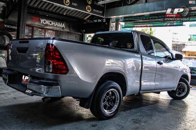 รถ - TOYOTA REVO ล้อแม็ก - TOQR D1S BY LENSO ดำหน้าเงา สเปค - 15x7.5 ET20 5x114.3