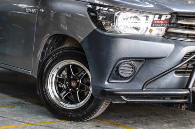 รถ - TOYOTA REVO ล้อแม็ก - TOQR D1S BY LENSO ดำหน้าเงา สเปค - 15x7.5 ET20 5x114.3