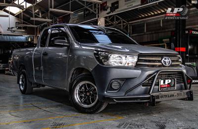 รถ - TOYOTA REVO ล้อแม็ก - TOQR D1S BY LENSO ดำหน้าเงา สเปค - 15x7.5 ET20 5x114.3