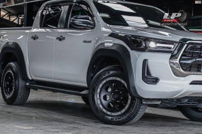 รถ - TOYOTA HILUX REVO ล้อแม็ก - LENSO MAX-1 ดำด้านขอบเงิน ขอบ - 17x9 ET0 6x139.7  ยางเดิม -DUNLOP เบอร์ - 265/55-17